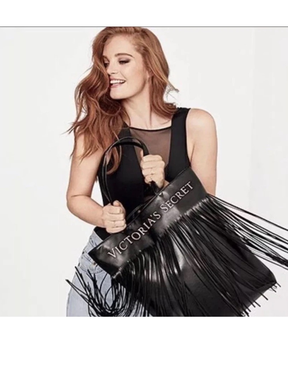 Victoria's Secret Boho Fringe Tote Purse Fringed